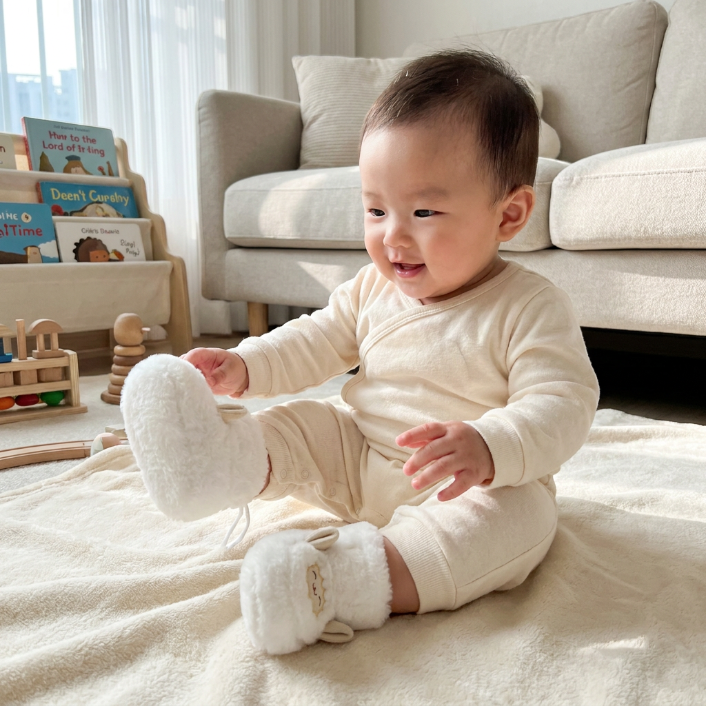 Warm & Cozy Fleece-Lined Baby Booties with Soft Non-Slip Soles