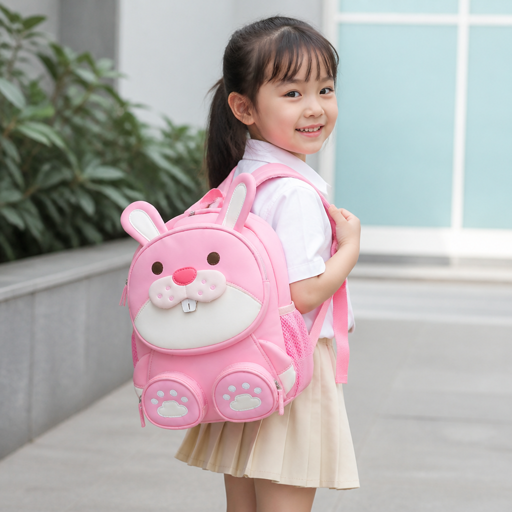 Kids Cartoon Animal Backpack – Lightweight Multi-Pocket School Bag
