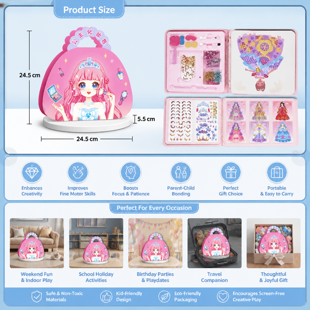 Princess Diamond Painting & Foil Art Book Craft Kit