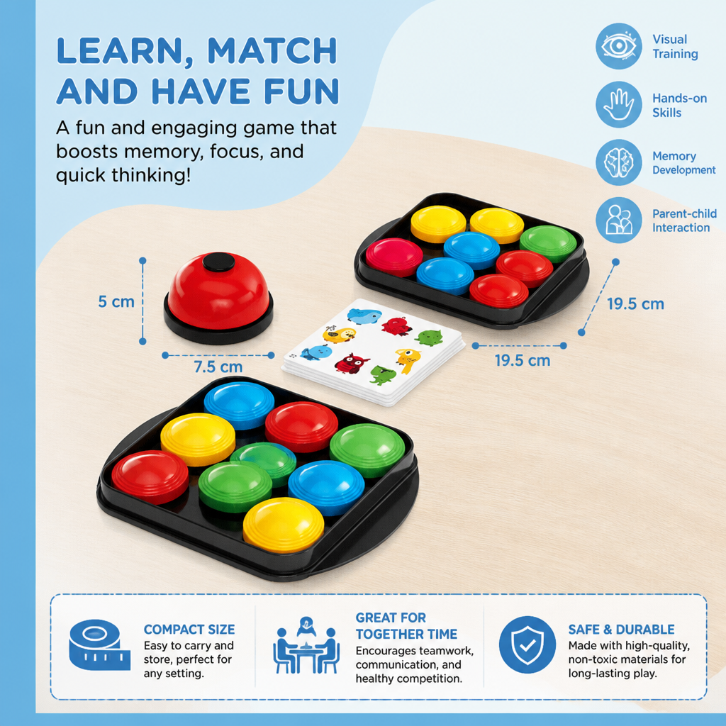 Educational Color Pattern Match Family Bell Game