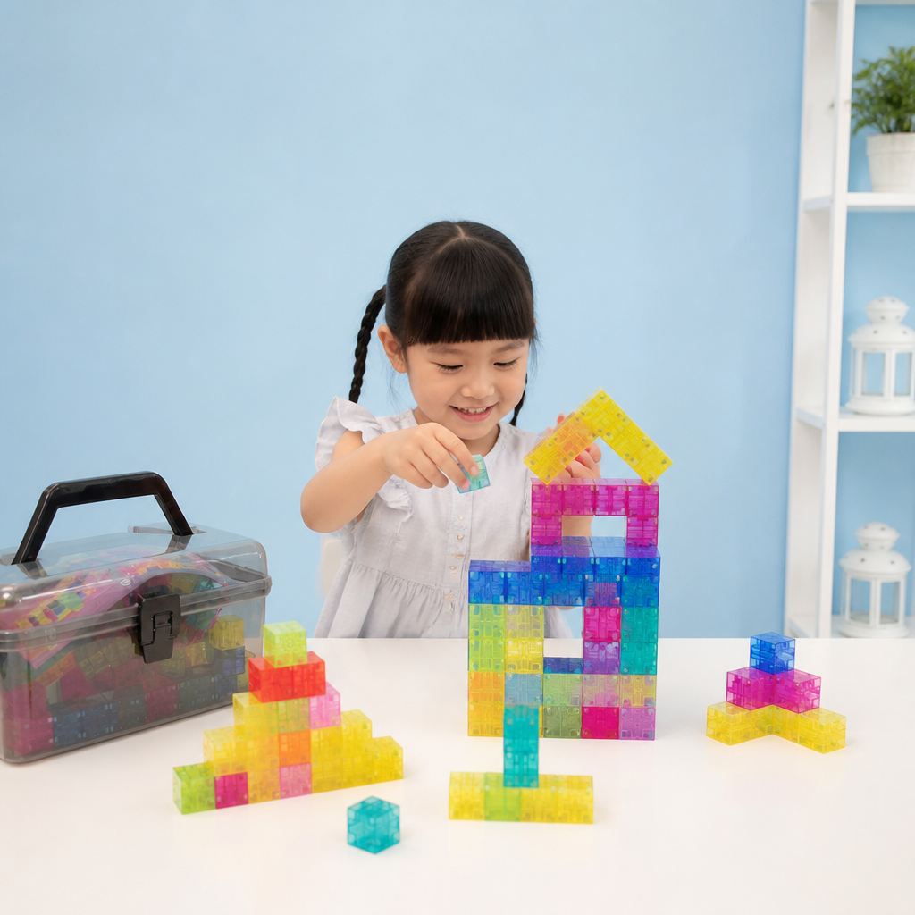 Montessori Cube Building Block Set for Kids