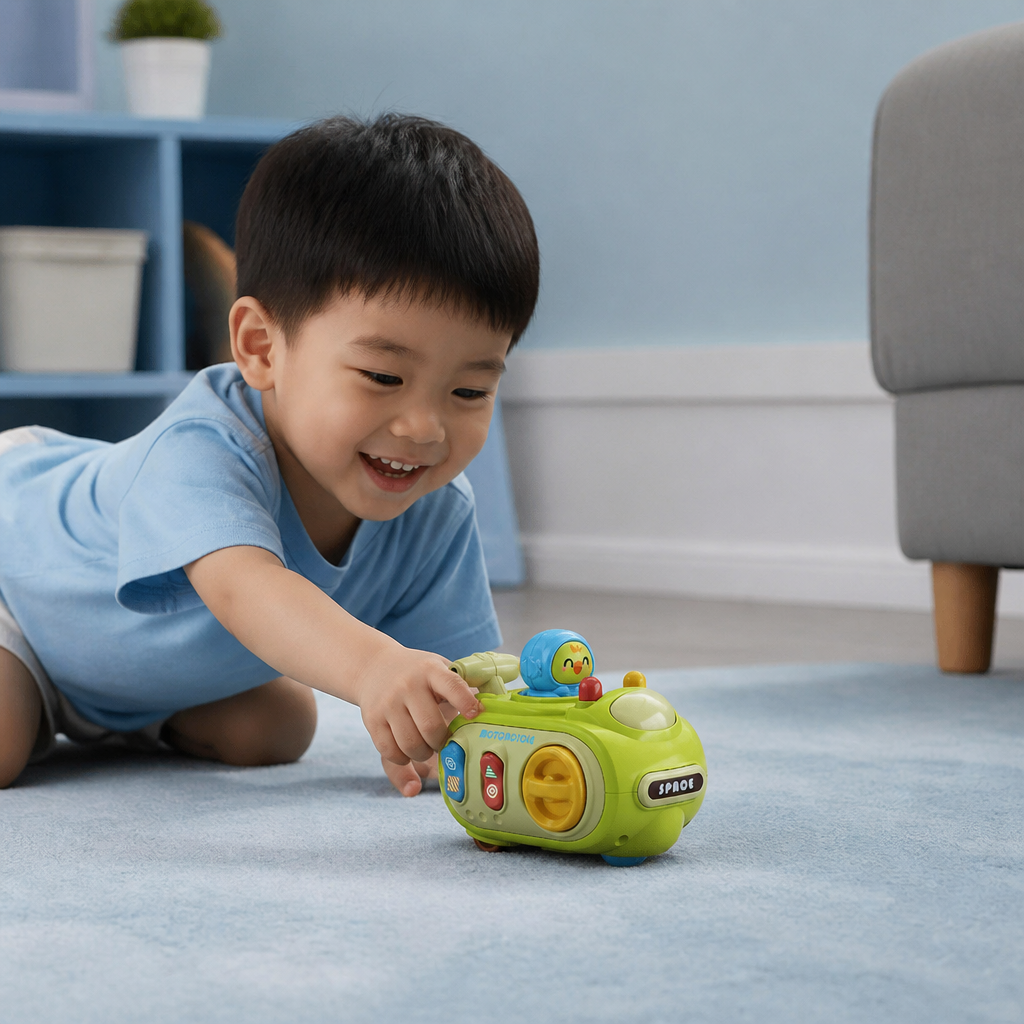 5-in-1 Press & Go Busy Car Toy for Fine Motor Skills Development