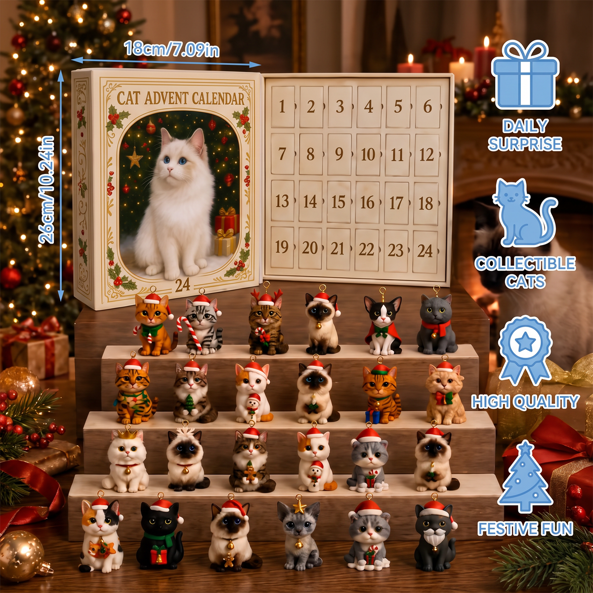 24-Day Christmas Cat Advent Calendar