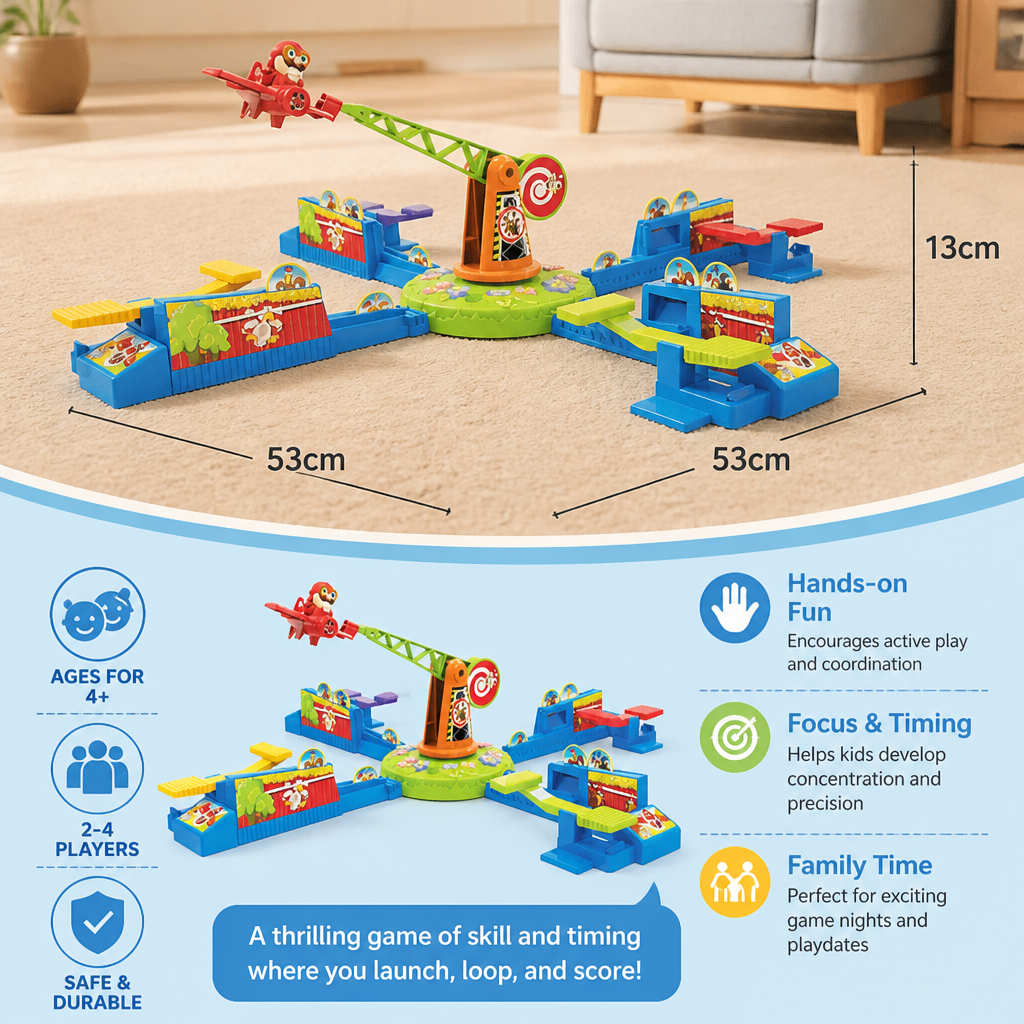 Interactive Multiplayer Flying Plane Family Board Game