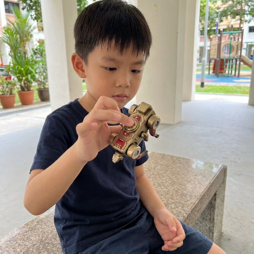 3-in-1 Mechanical Robot Dog Fidget Spinner Toy