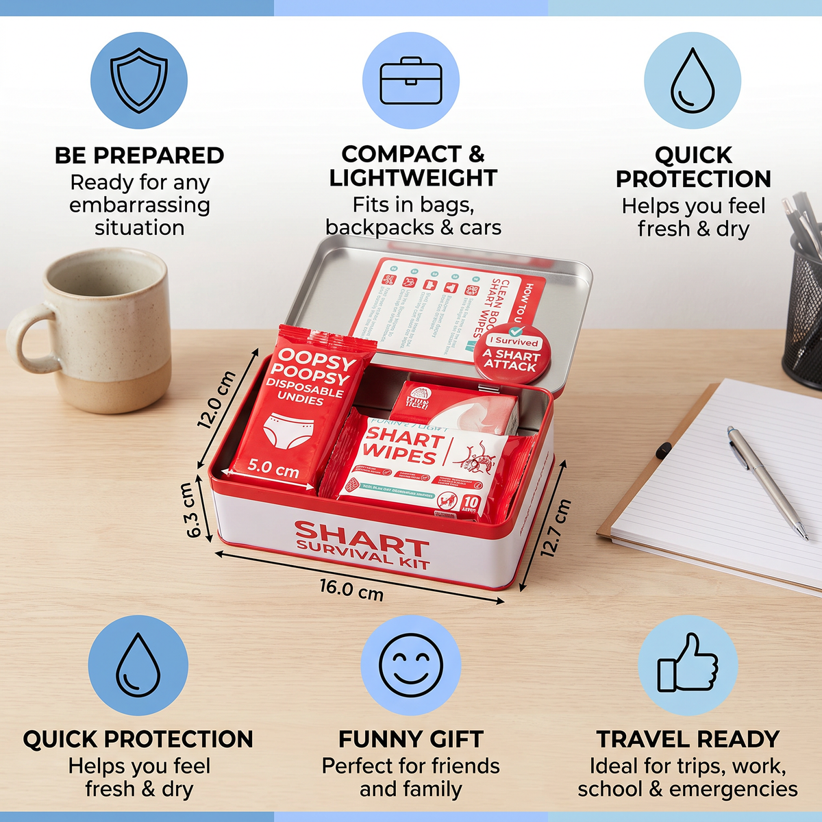 Funny Shart Survival Kit – Ultimate Poop Prank Gift Set