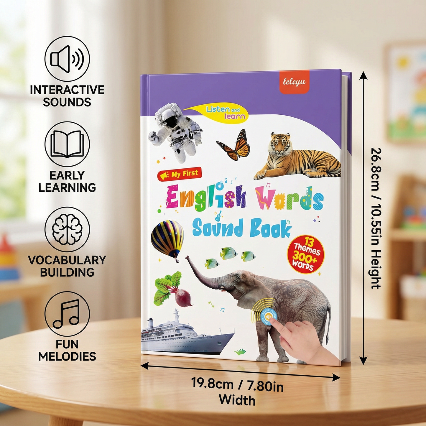 English Sound Learning Book ⎜ Interactive Audio Book for Early Language Development and Vocabulary Building