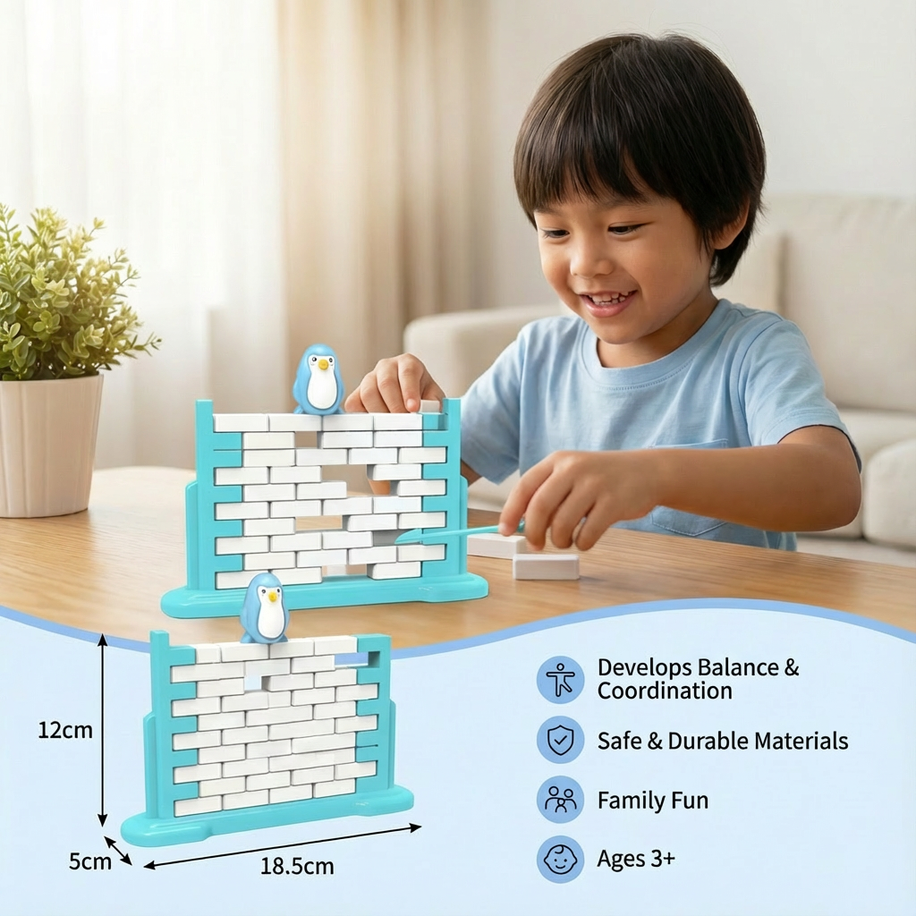 Penguin Ice Wall Balance Family Game