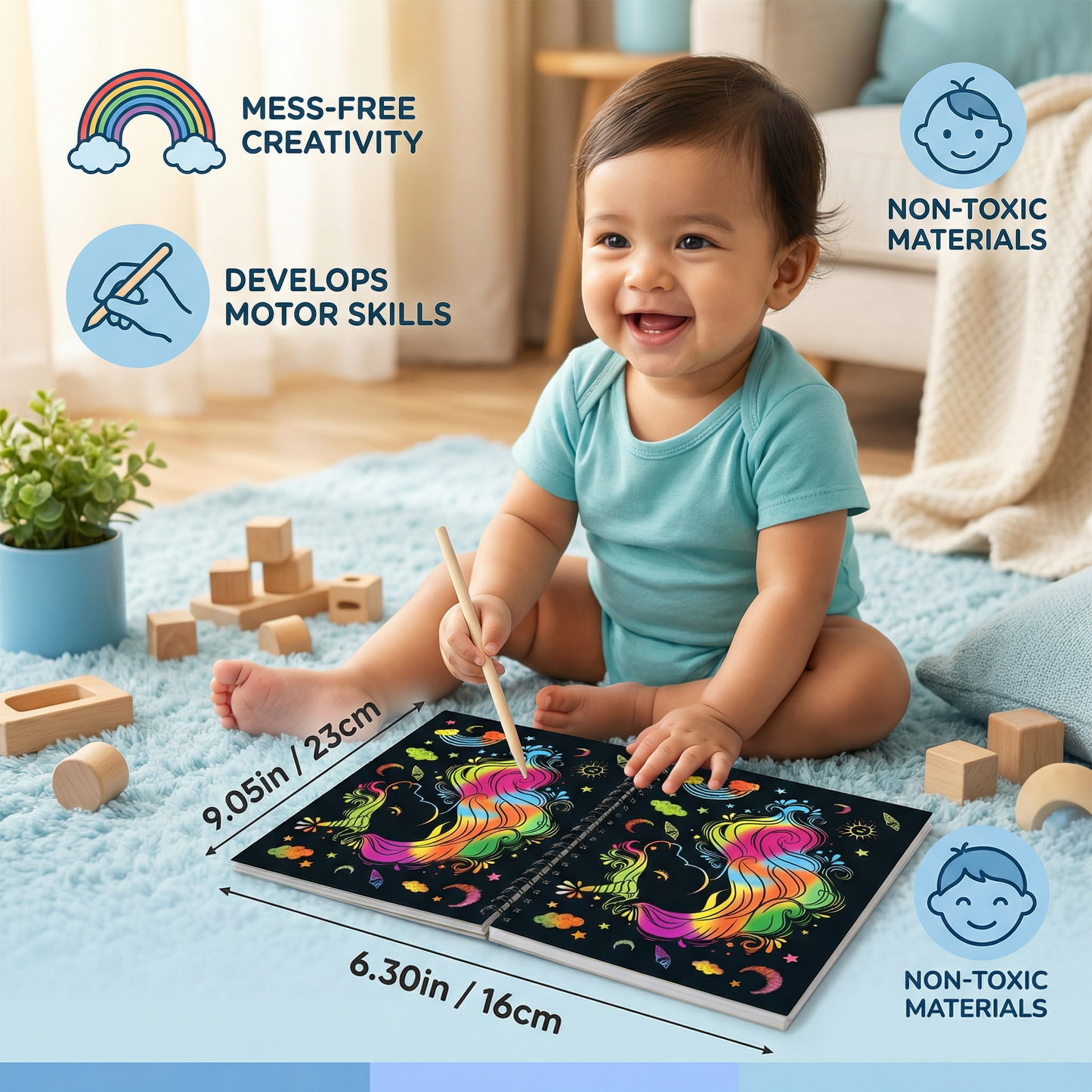 Magical Rainbow Scratch Paper