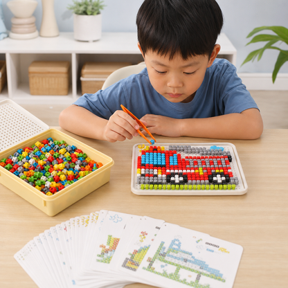 Montessori Learning Peg Mosaic Board