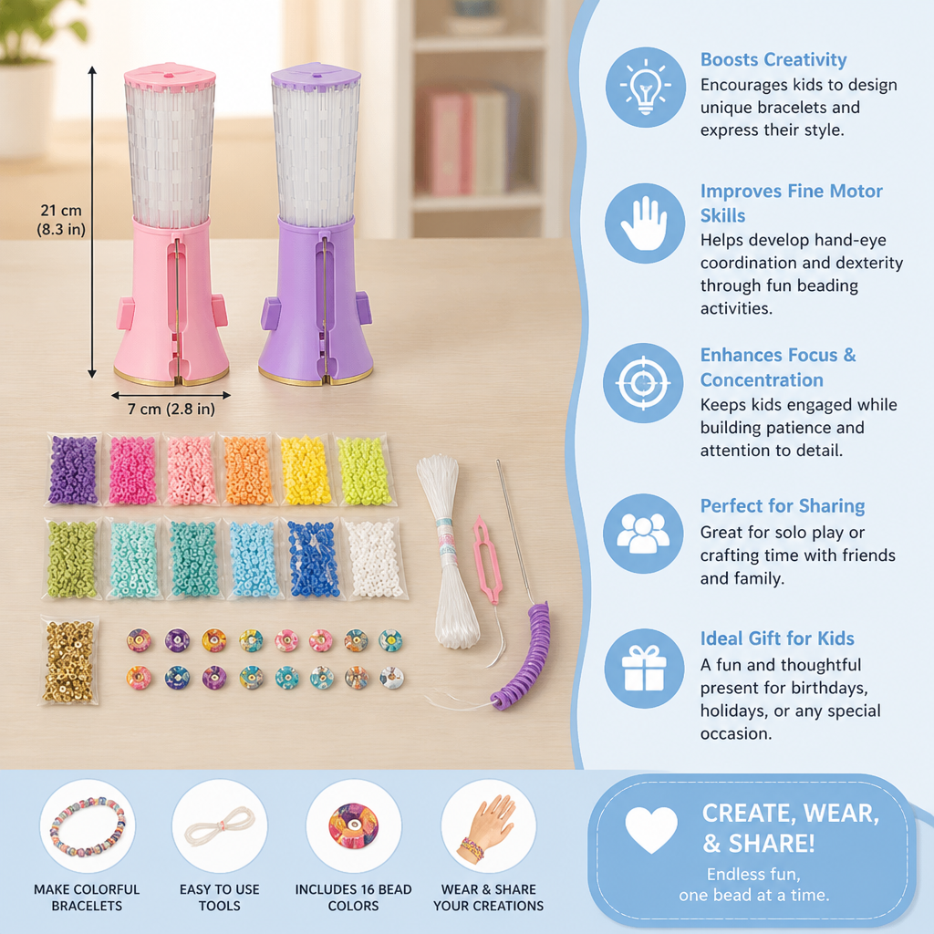DIY Beaded Bracelet Making Kit for Kids
