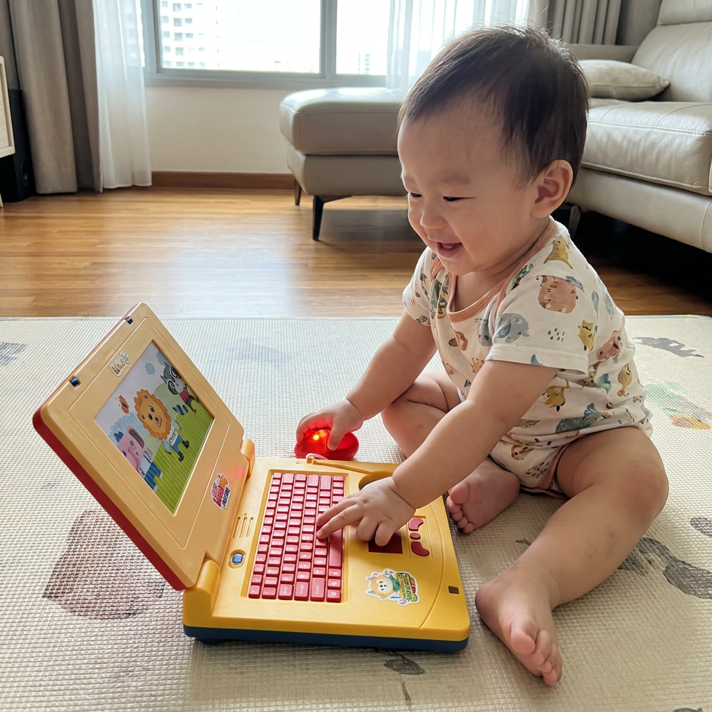 Kids’ Interactive Laptop with Lights, Music & Scrolling Screen