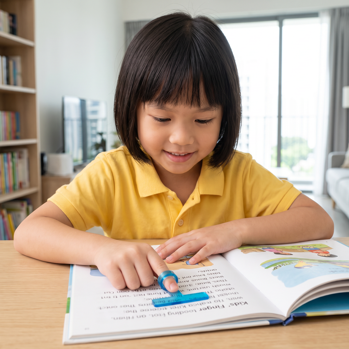 Kids’ Finger Reading Tracker – Translucent Reading Guide