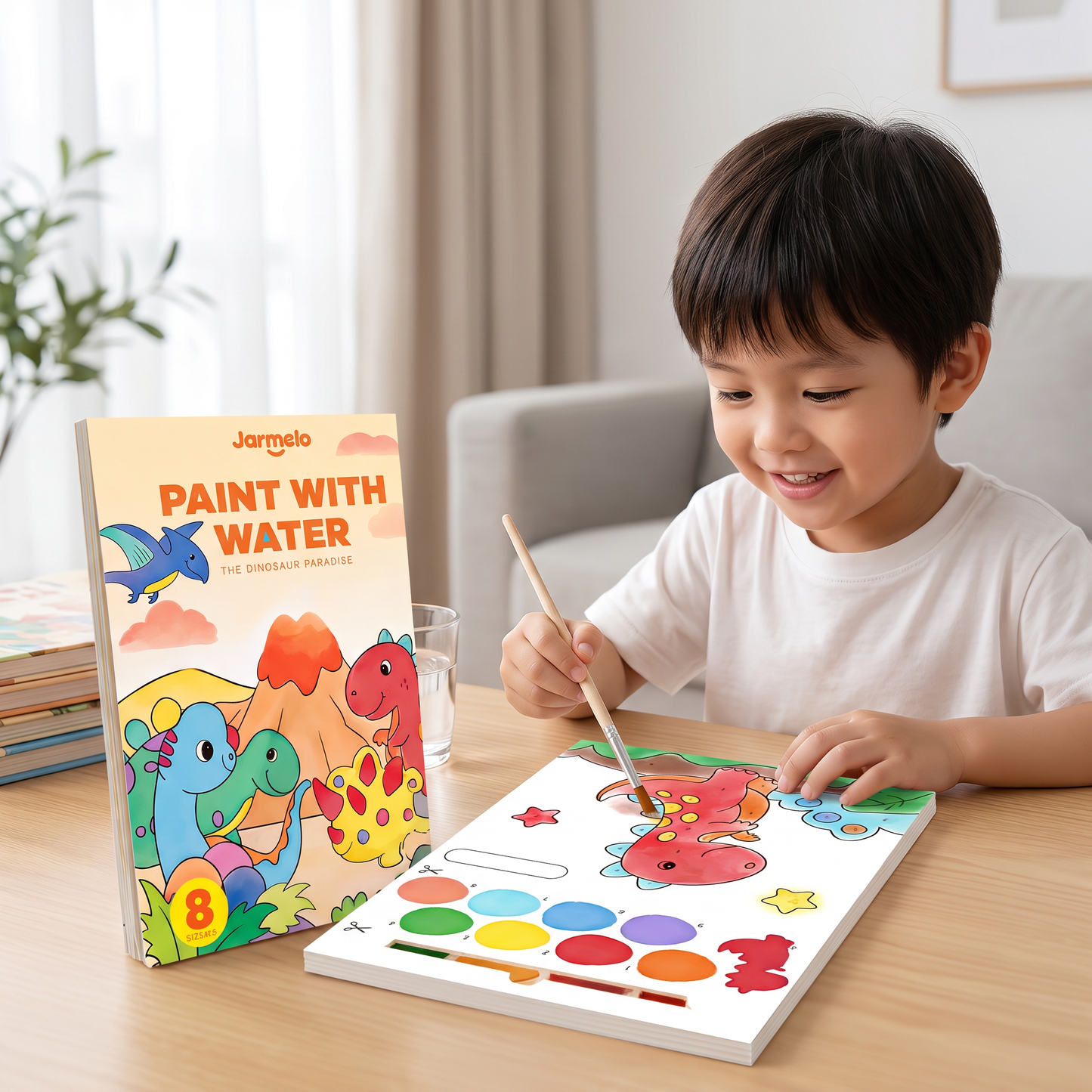 Watercolor Painting Book with Brush – Mess-Free Paint with Water Fun