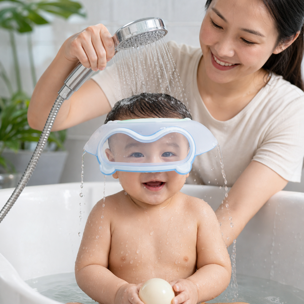 Adjustable Baby Water & Shampoo Visor with 360° Eye & Ear Protection