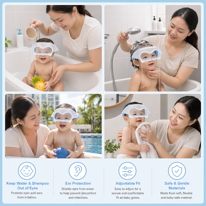 Adjustable Baby Water & Shampoo Visor with 360° Eye & Ear Protection