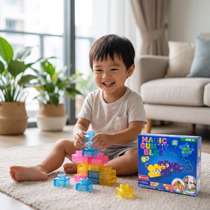 Safe & Soft Squishy Jelly Building Blocks for Kids