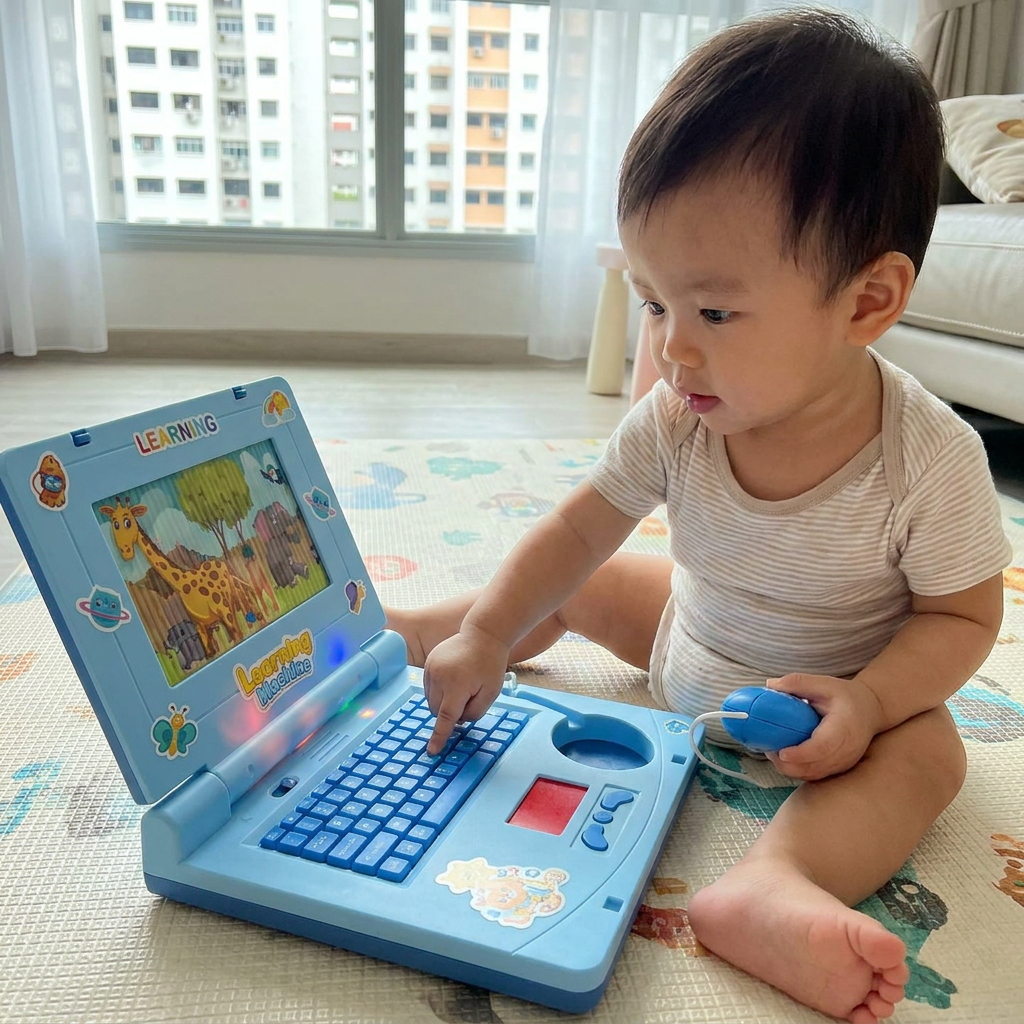 Kids’ Interactive Laptop with Lights, Music & Scrolling Screen