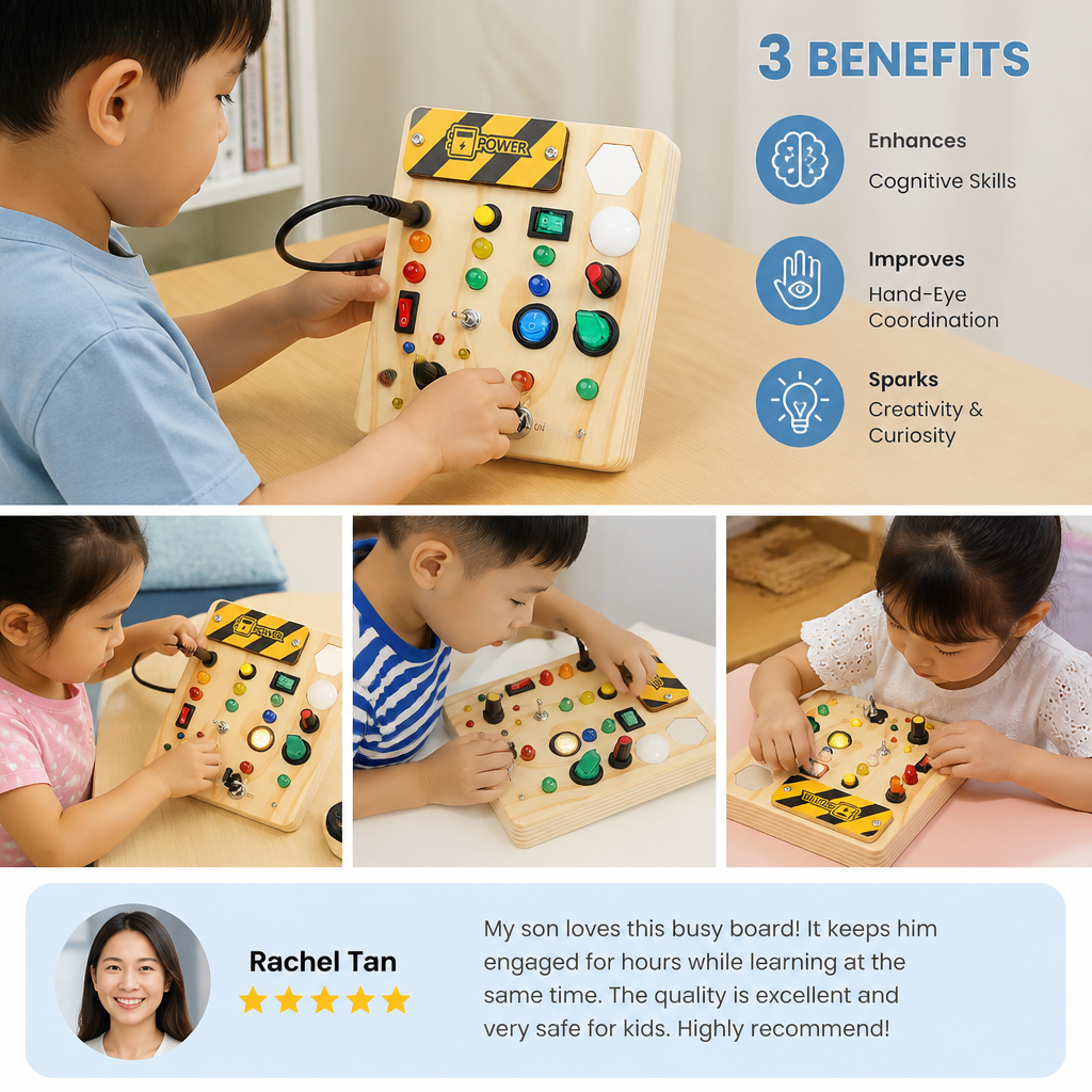 Interactive Montessori Learning Board For Children