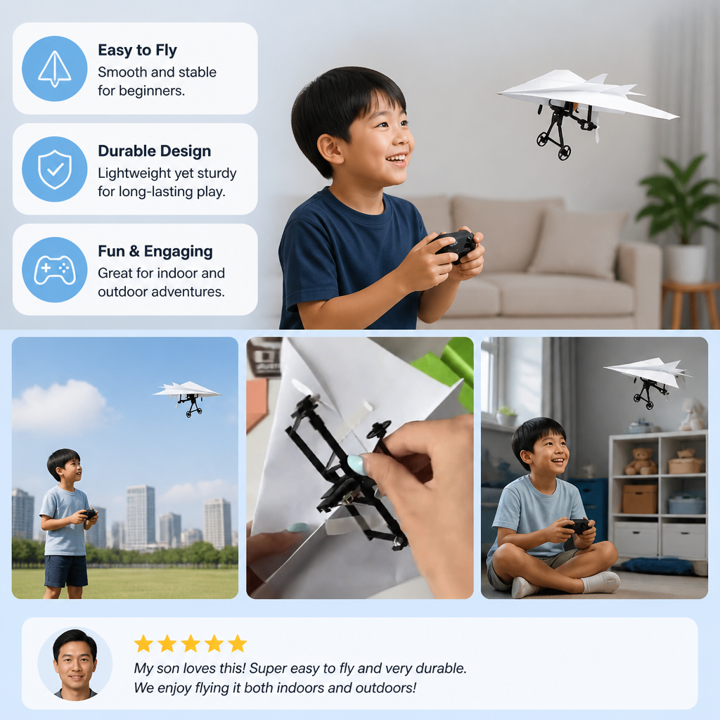 DIY Remote Control Paper Airplane Kit