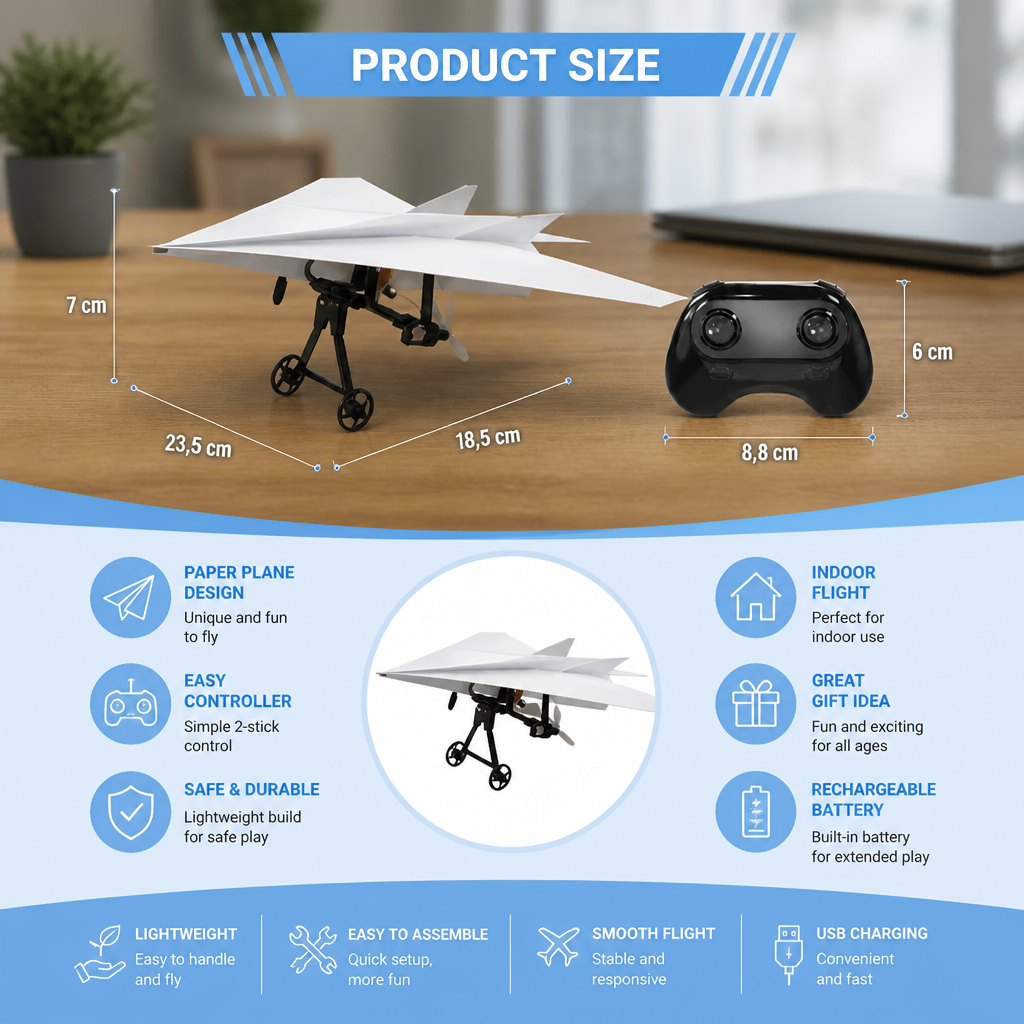 DIY Remote Control Paper Airplane Kit