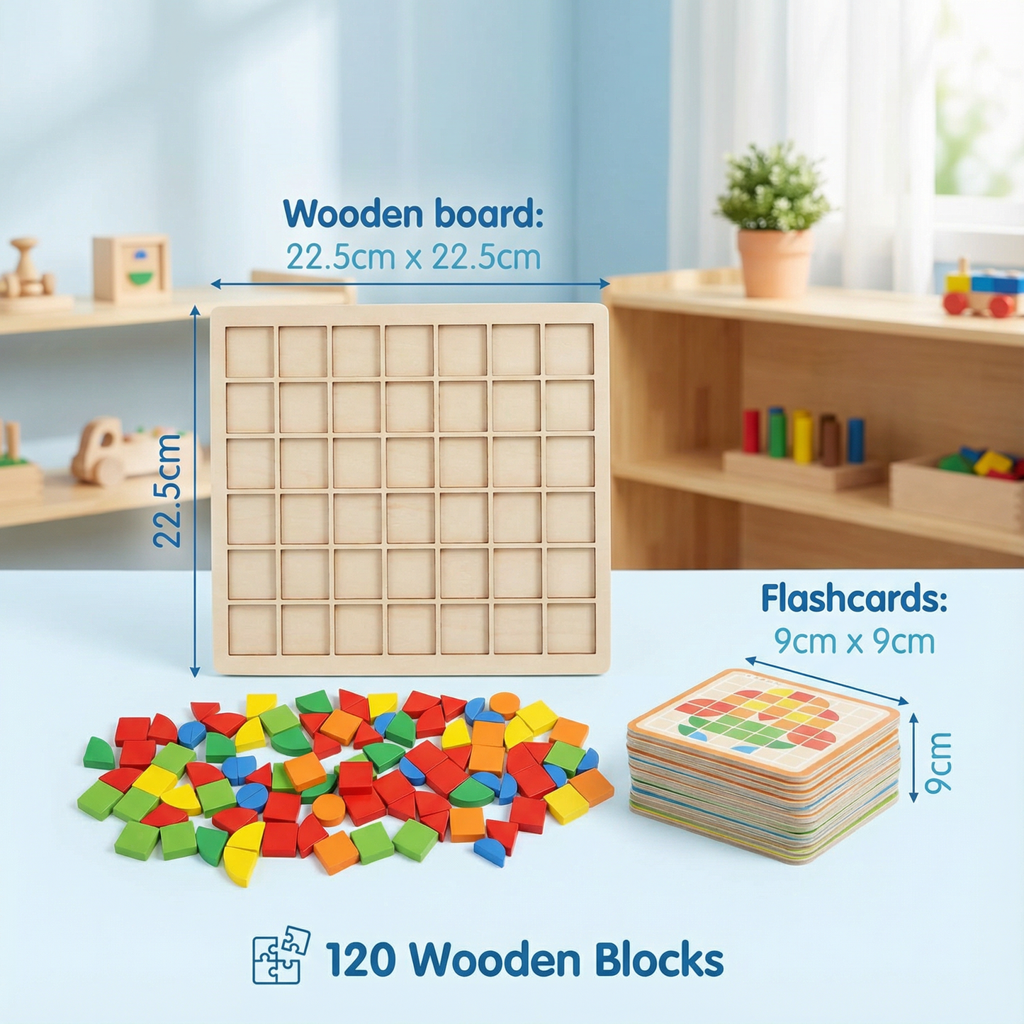 Montessori Mosaic Puzzle Colours and Shapes Game