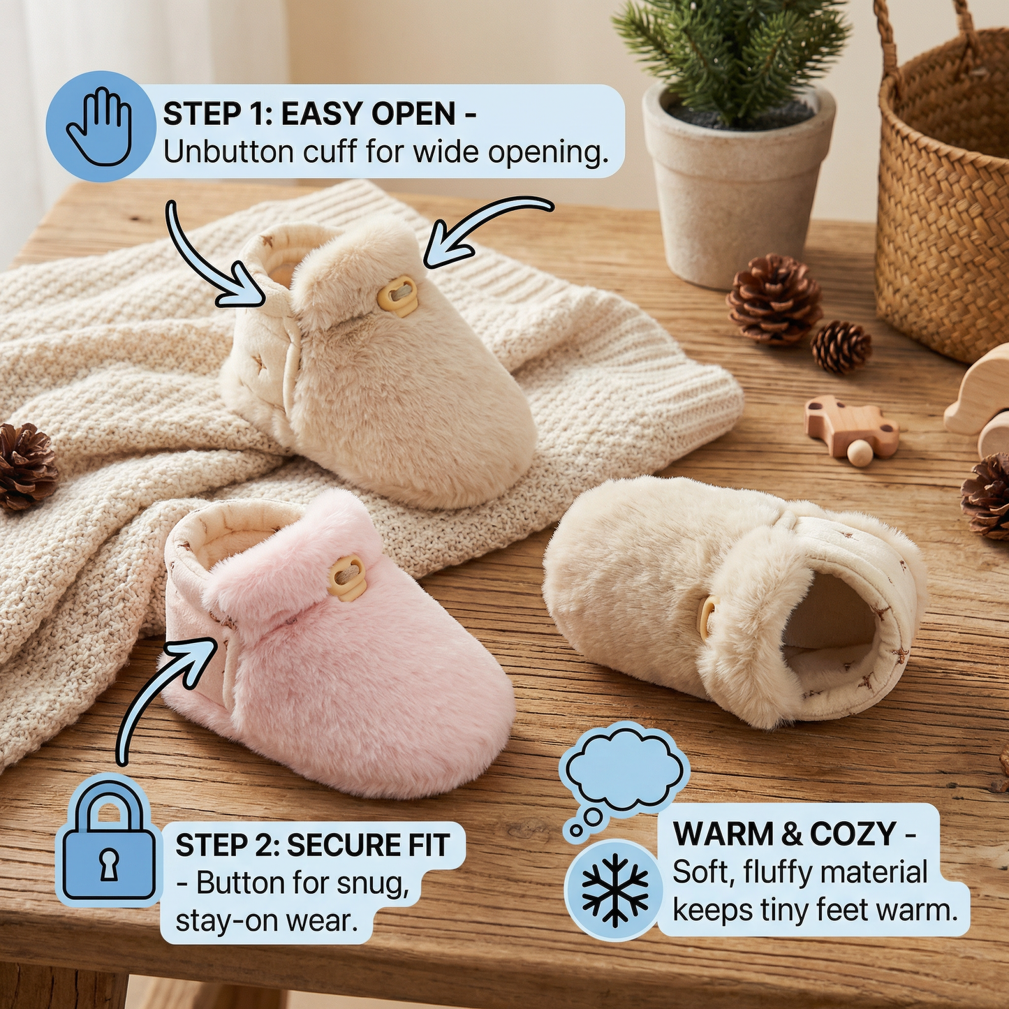 Fluffy Sock Shoes for Babies