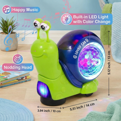 Glowing and Music Playing Snail Crawling Toy