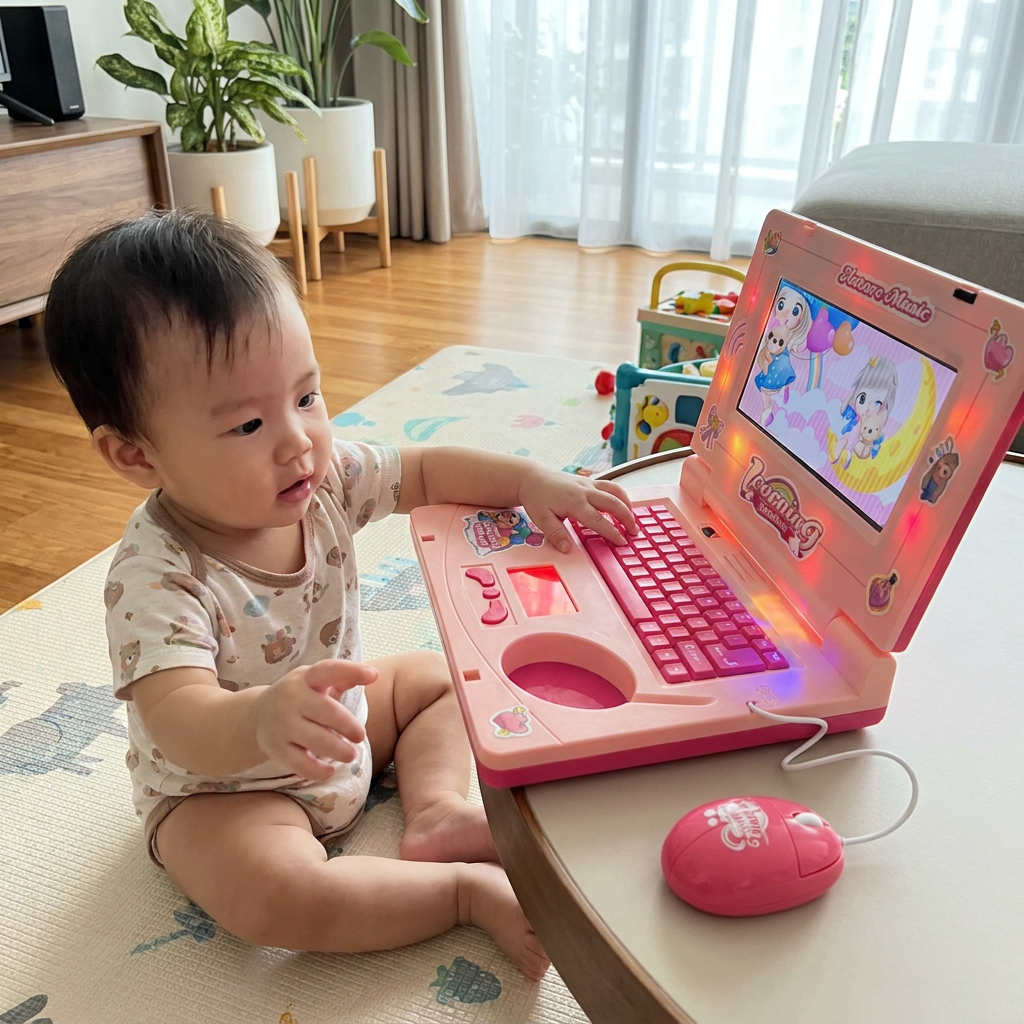Kids’ Interactive Laptop with Lights, Music & Scrolling Screen