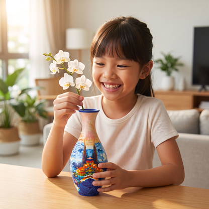 DIY 3D Jigsaw Puzzle Flower Vase