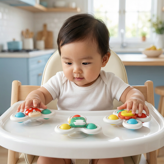 Cute suction cup toy for babies Set of 3