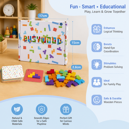 Wooden  Shape Matching Puzzle Family Game