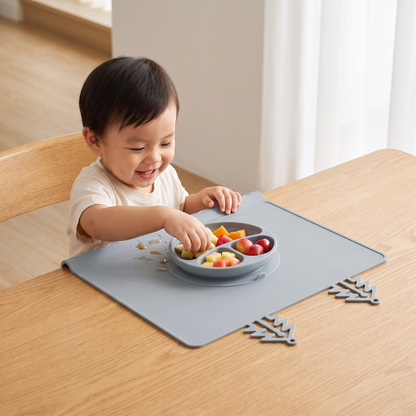 BabySafe Practical & Hygienic Silicone Baby Placemat with Raised Edge