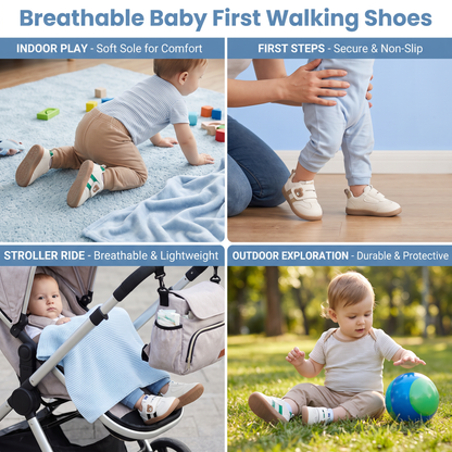 Breathable Baby & Toddler First Walking Shoes – Soft Sole & Non-Slip