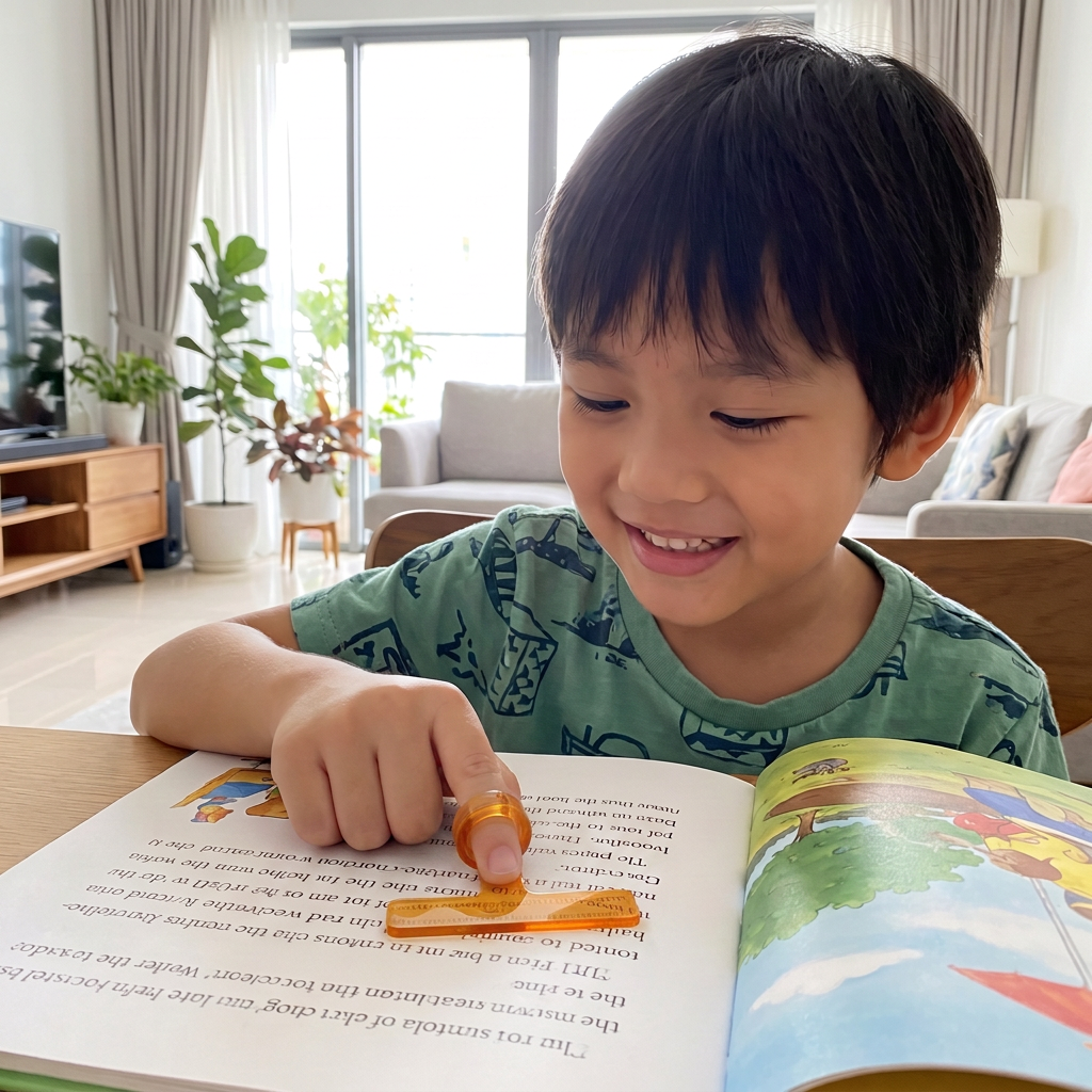Kids’ Finger Reading Tracker – Translucent Reading Guide