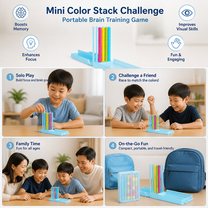 Mini Color Stack Challenge – Portable Brain Training Game