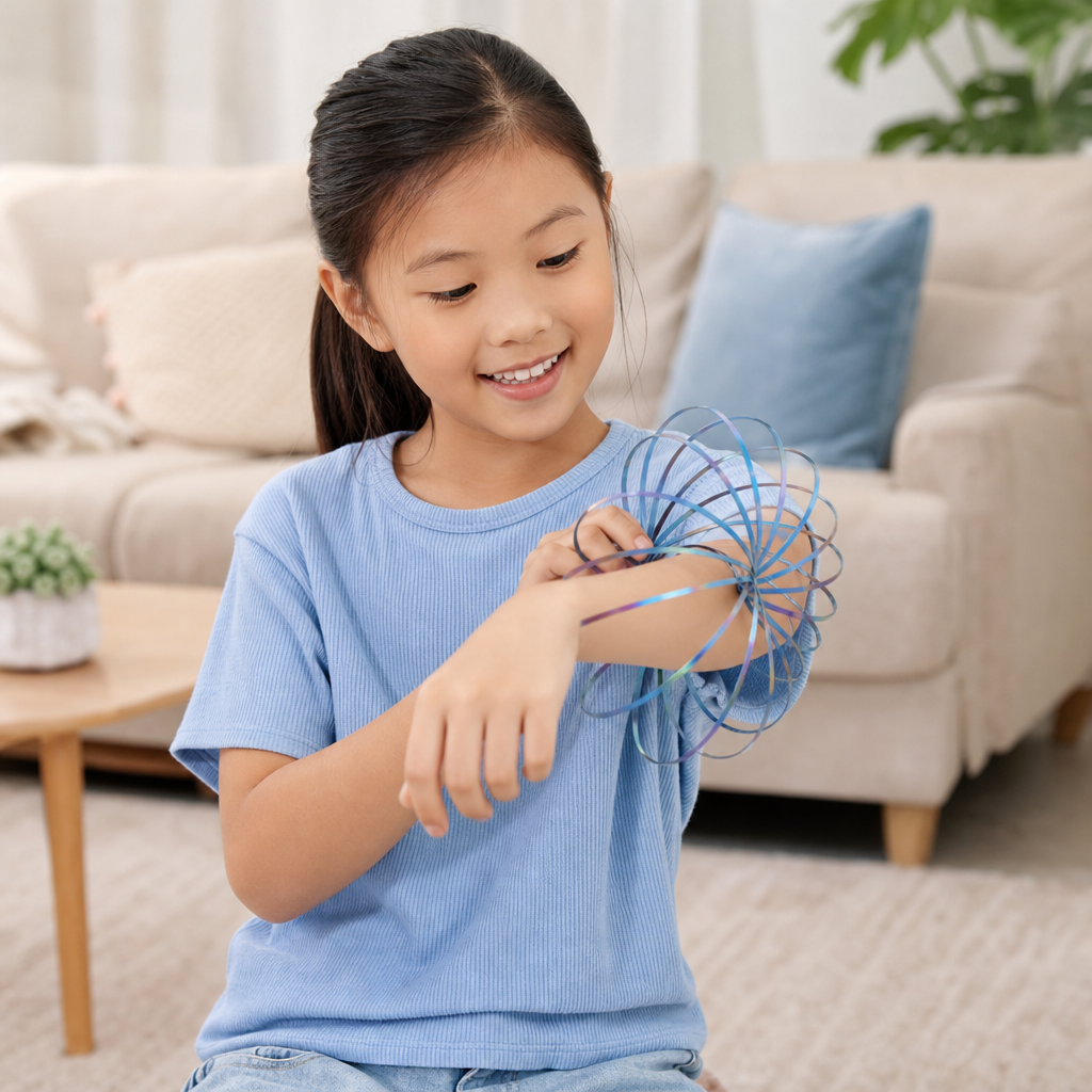 Geometric Spring Fidget Toy – Sensory Stress Relief Sculpture