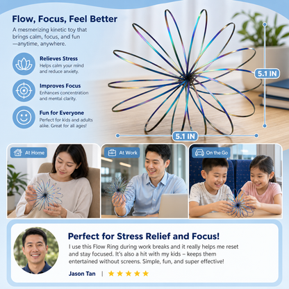 Geometric Spring Fidget Toy – Sensory Stress Relief Sculpture