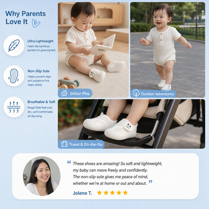 Comfortable Baby Shoes with Soft, Non-Slip Soles