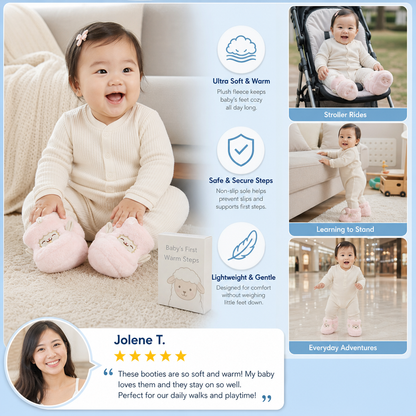 Warm & Cozy Fleece-Lined Baby Booties with Soft Non-Slip Soles