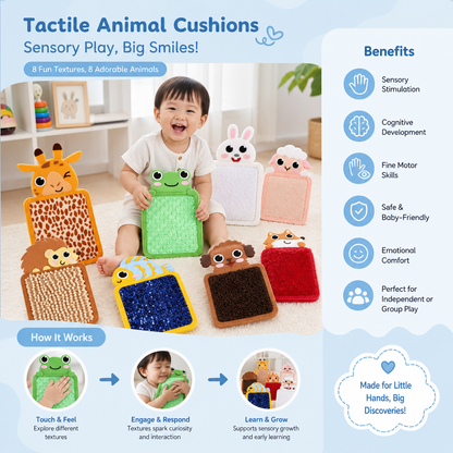 Tactile Animal Cushions (Set of 8)