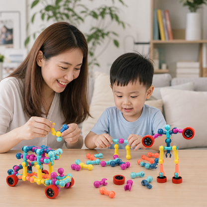 Educational DIY Building Set with Movable Joints