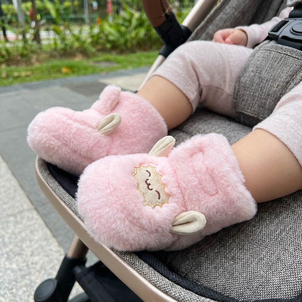 Warm & Cozy Fleece-Lined Baby Booties with Soft Non-Slip Soles