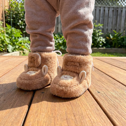 Warm & Cozy Fleece-Lined Baby Booties with Soft Non-Slip Soles