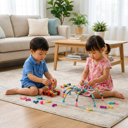 Educational DIY Building Set with Movable Joints