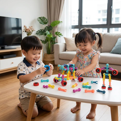 Educational DIY Building Set with Movable Joints