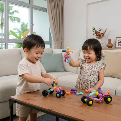 Educational DIY Building Set with Movable Joints