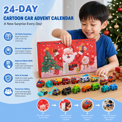 24-Day Cartoon Car Advent Calendar