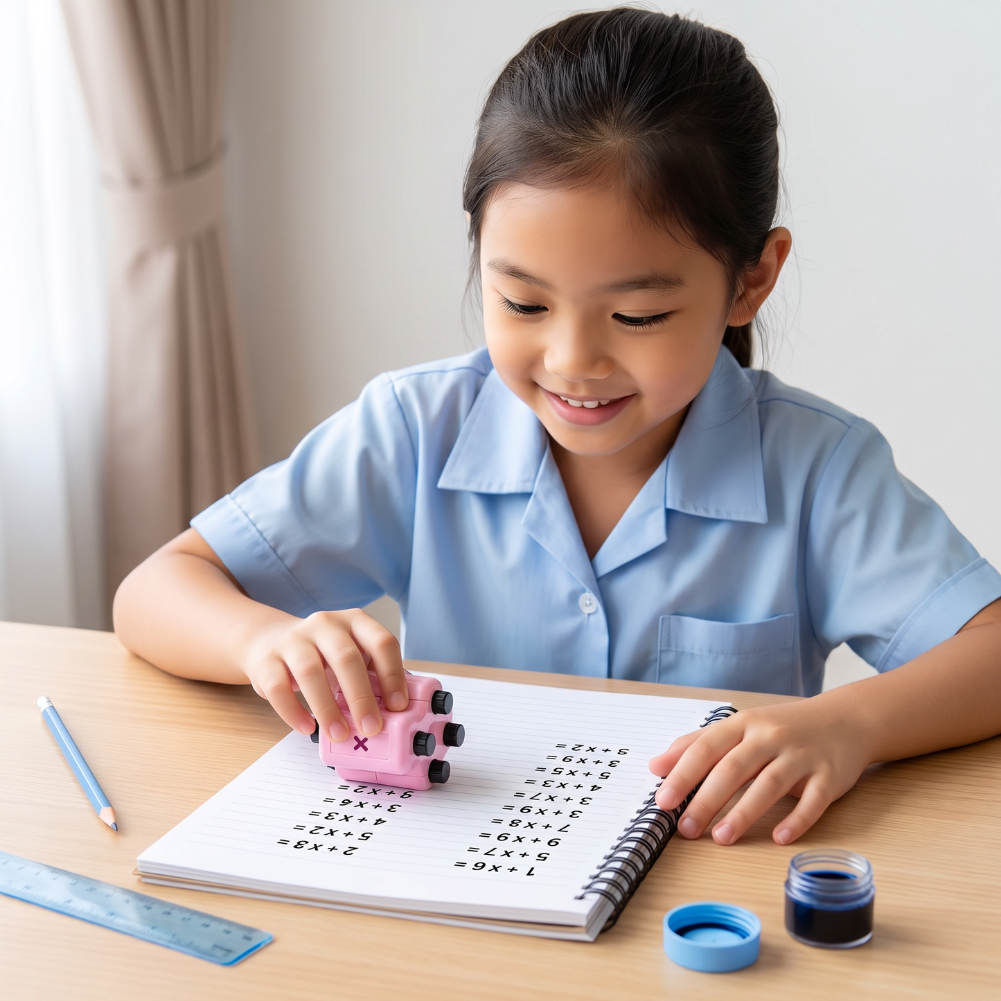 4-in-1 Math Roller Stamp – Addition, Subtraction, Multiplication & Division Practice