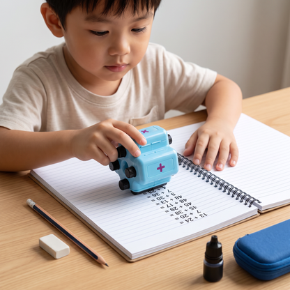 4-in-1 Math Roller Stamp – Addition, Subtraction, Multiplication & Division Practice